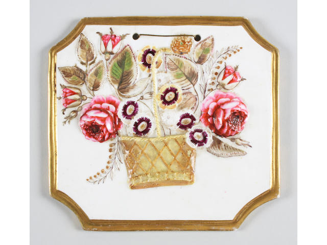 An unusual English Porcelain plaque Circa 1825
