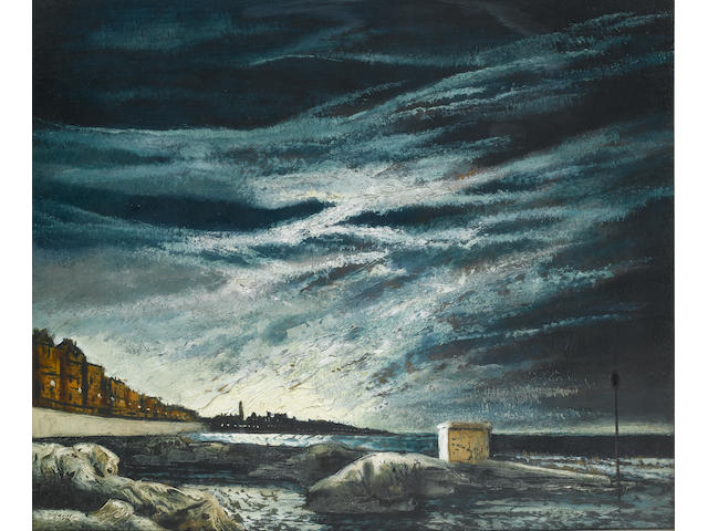 Daniel O'Neill (Irish, 1920-1974) Bangor evening 51 x 60 cm. (20 x 23 3/4 in.)