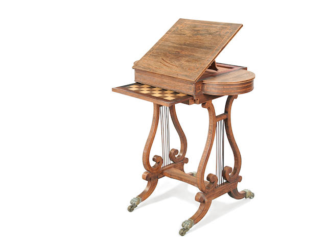 A good Regency rosewood work table circa 1810