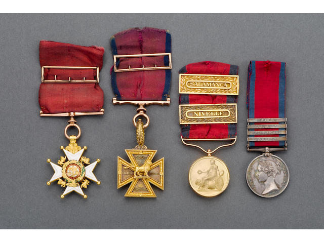 The Superb Peninsula War group of awards and medals to Lieutenant Colonel Thomas Bell, 48th Foot,