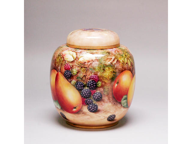 A late 20th century Royal Worcester ginger jar