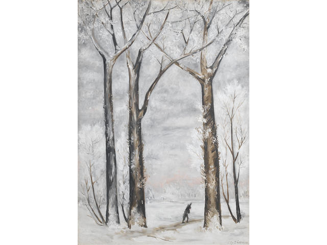 Natalia Sergeevna Goncharova (Russian, 1881-1962) Winter: the wood gatherer