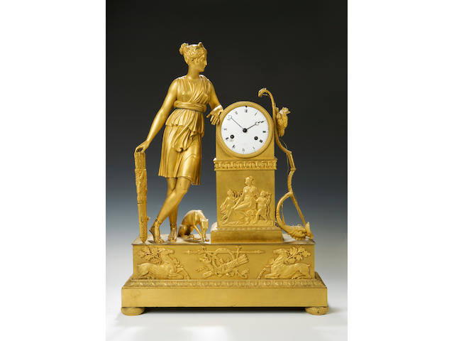 A late 19th century French ormolu mantel clock A Paris