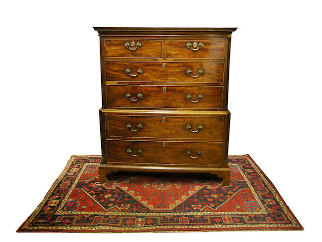 A George III mahogany chest on chest