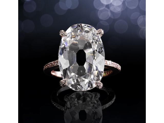 An impressive diamond single-stone ring, by Dianoor