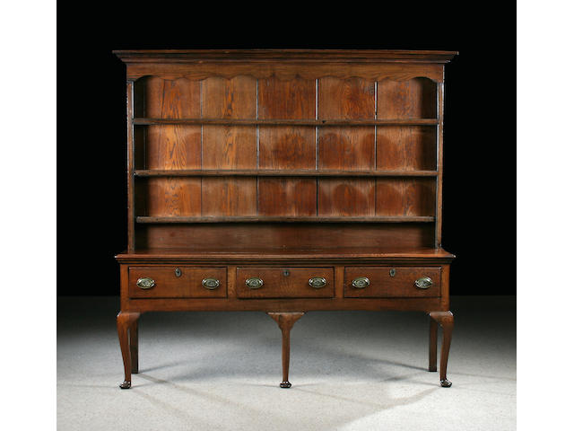An oak high dresser, mid-18th Century