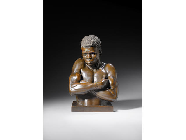 Anton van Wouw (South African, 1862-1945) Shangaan 31 cm. (12 3/16 in.) high