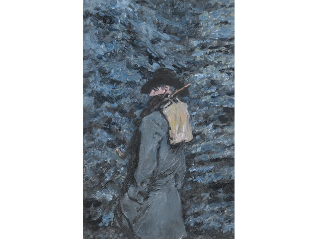 Jack B. Yeats R.H.A. (Irish, 1871-1957) The Saw Sharpener 35 x 23 cm. (13 3/4 x 9 in.)