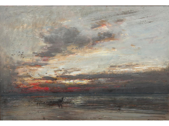 Albert Goodwin, RWS (British, 1845-1932), The Goodwin Sands framed and glazed, 33cm x 49cm.