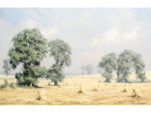David Shepherd, O.B.E. (British, born 1931) Wheat 50.5 x 76 cm. (19 3/4 x 30 in.)