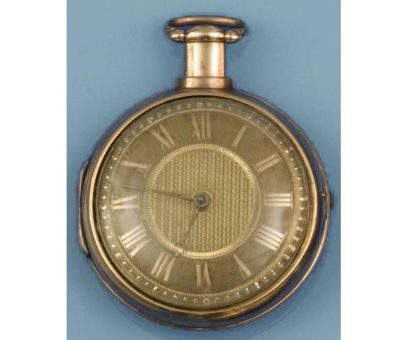 George Clerke, London: An 18ct gold pair cased pocket watch