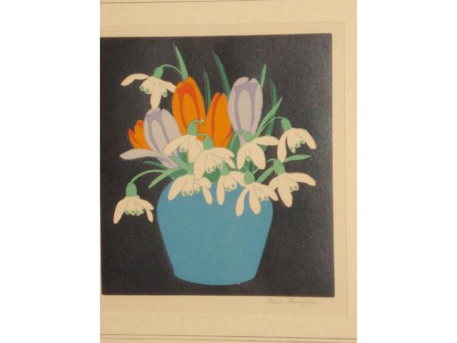 John Hall Thorpe (British, 1874-1947) Flowers in a vase, (4),