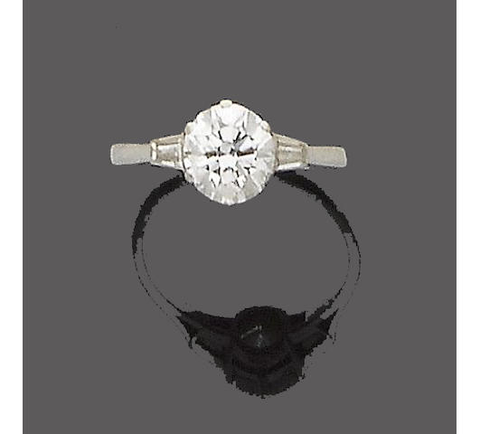 A diamond single-stone ring
