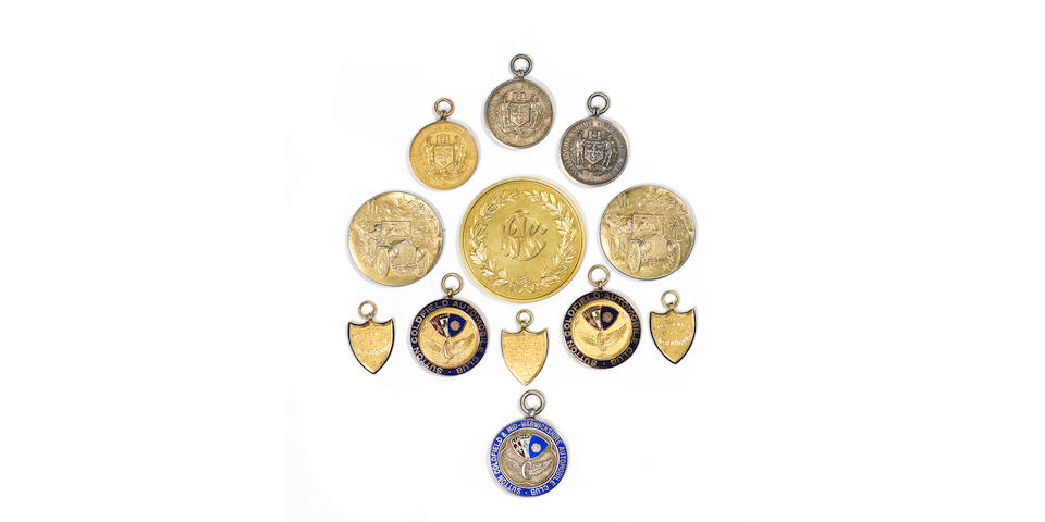 A lot of medals won by Christopher Bird in Edwardian era sprints, hillclimbs and motor races,