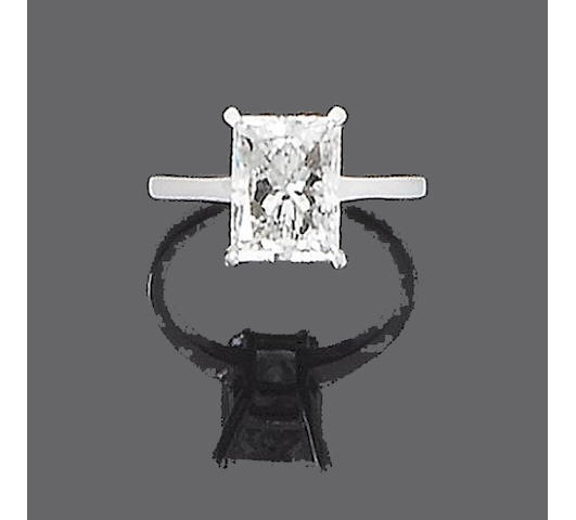 A diamond single-stone ring