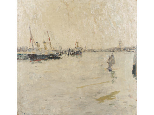 Willem Paerels (Belgian, 1878-1962) Le Port d'Amsterdam