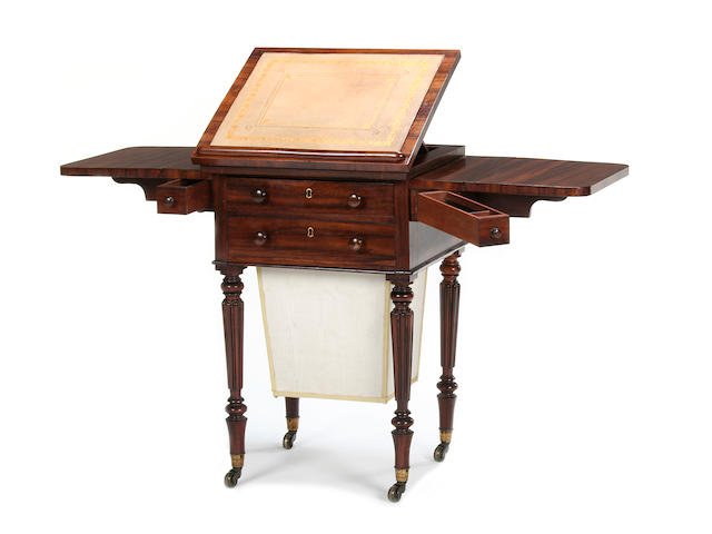 A William IV goncalo alves work table by Gillows of Lancaster