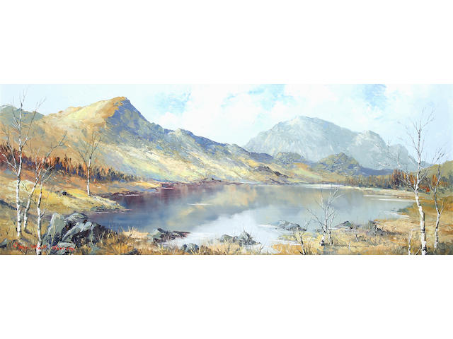 Charles Wyatt Warren (British, 1908-1983) "Llyn y Gader and Mynydd Mawr",