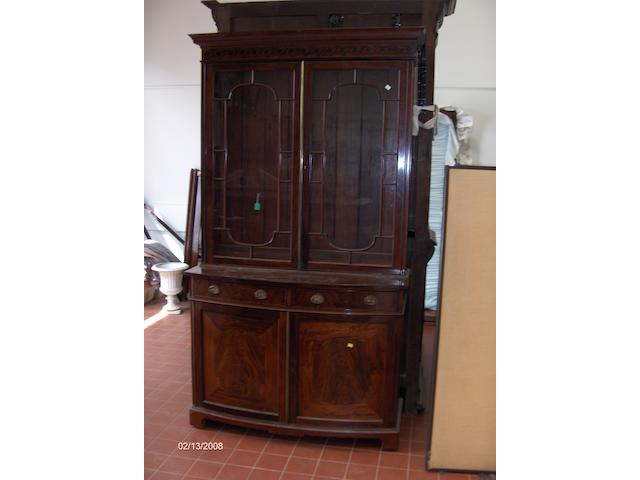 A 19th Century mahogany and ebony line inlaid bookcase,