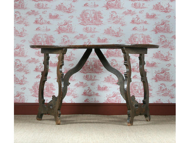 A late 17th Century Spanish walnut side table