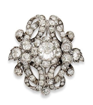A late 19th century diamond brooch