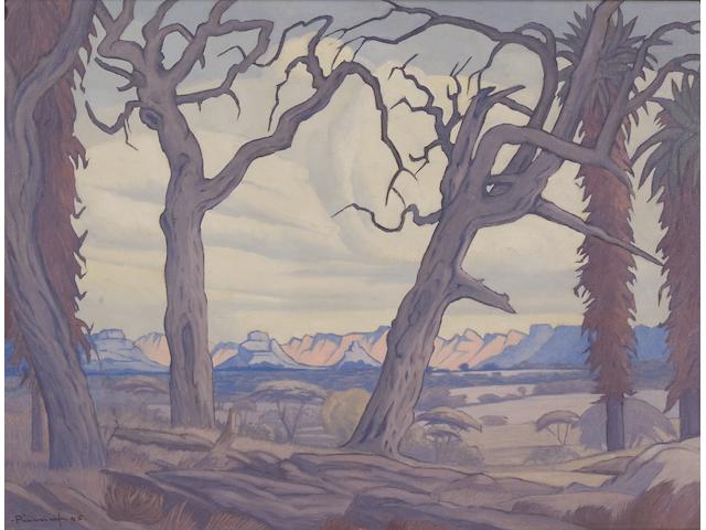 Jacob Hendrik Pierneef (South African, 1886-1957) Lowveld, Mica, Eastern Transvaal