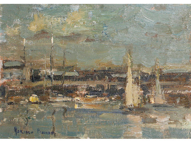 Adriaan Hendrik Boshoff (South African, 1935-2007) Harbour scene