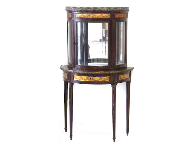 An Edwardian mahogany display cabinet,