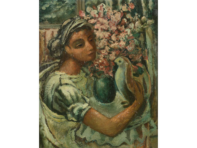 Daniel O'Neill (Irish, 1920-1974) Red Flowers in the Morning, No.8 64.7 x 49 cm. (25 1/2 x 19 1/4 in.)