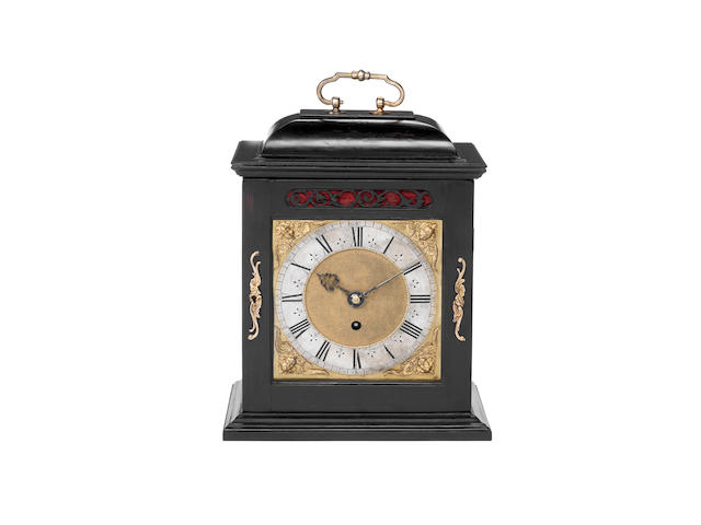 A late 17th century ebony veneered quarter repeating bracket timepiece Joseph Knibb, London 2