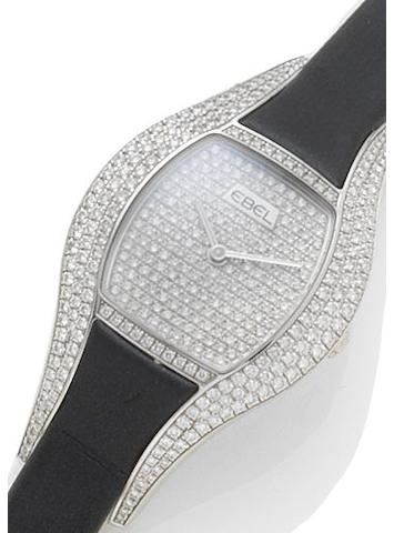 Ebel. A lady's 18ct white gold and diamond set quartz wristwatchMoon Chic, Recent