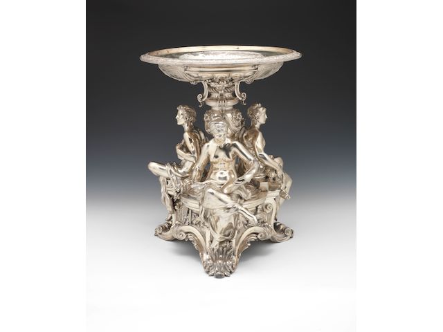An impresive silver trophy centrepiece, (Fromel Maurice)