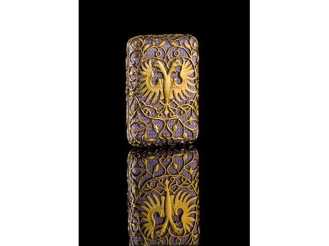 A JEWELLED GOLD CIGARETTE CASE, POSSIBLY ST