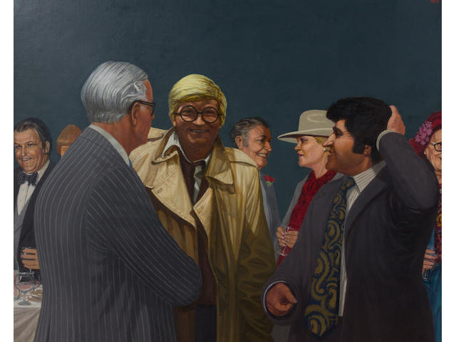 Frank Johnson (British, Leicester 1917-1998 Bradford) The Publishing Party with David and Paul Hockney