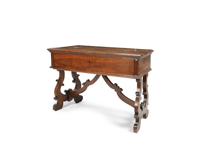 An Italian  walnut scrittoio