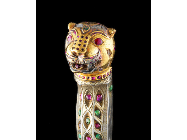 Bonhams : GEM-SET SWORD WITH TIGER'S HEAD POMMELFROM THE ROYAL REGALIA ...