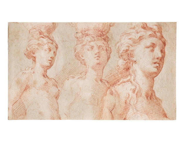 Girolamo Francesco Mazzola, called il Parmigianino (Parma 1503-1540 Casal Maggiore) Three studies of a nude female figure unframed