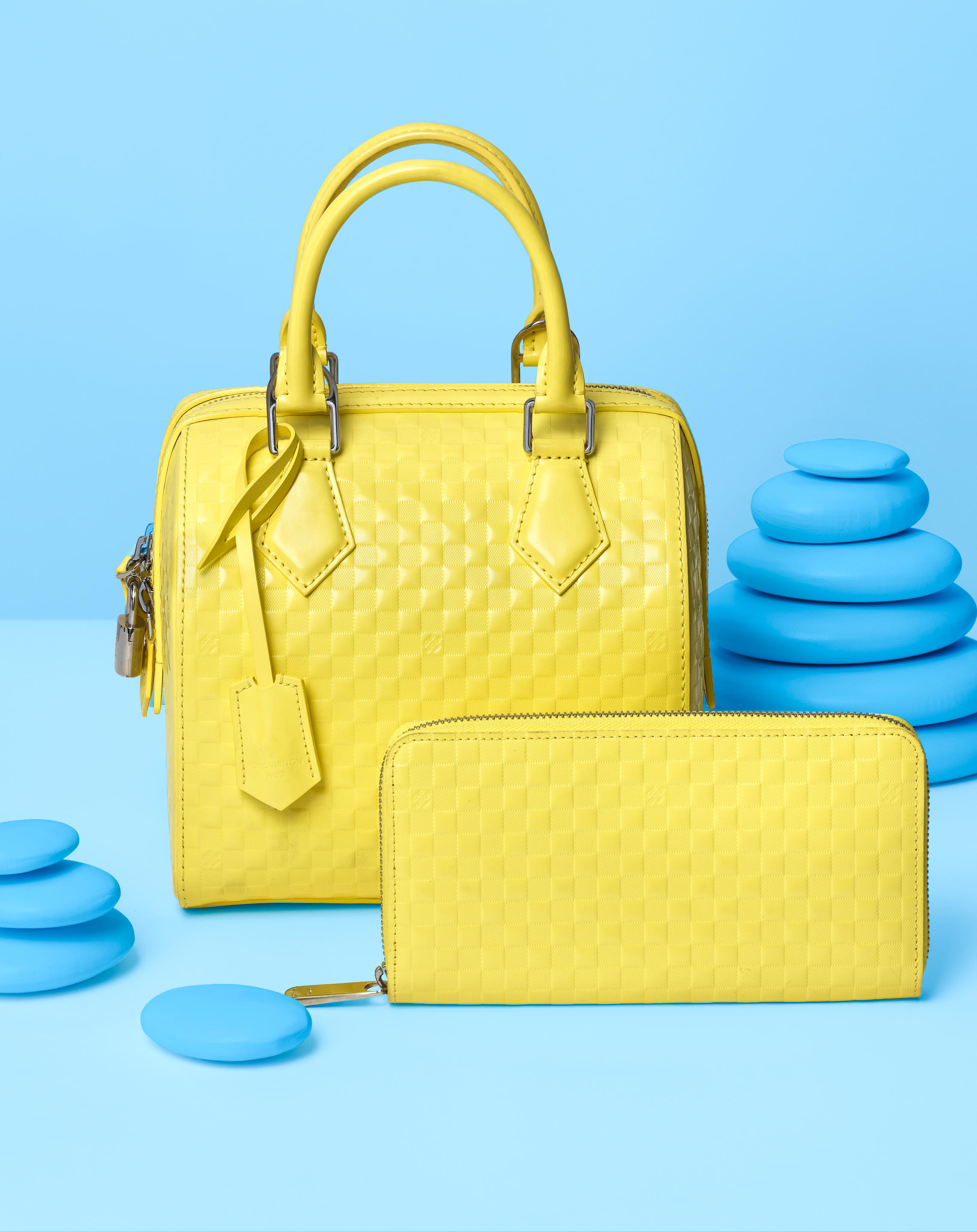 Sold at Auction: LOUIS VUITTON Limited Edition Yellow Cube Bag