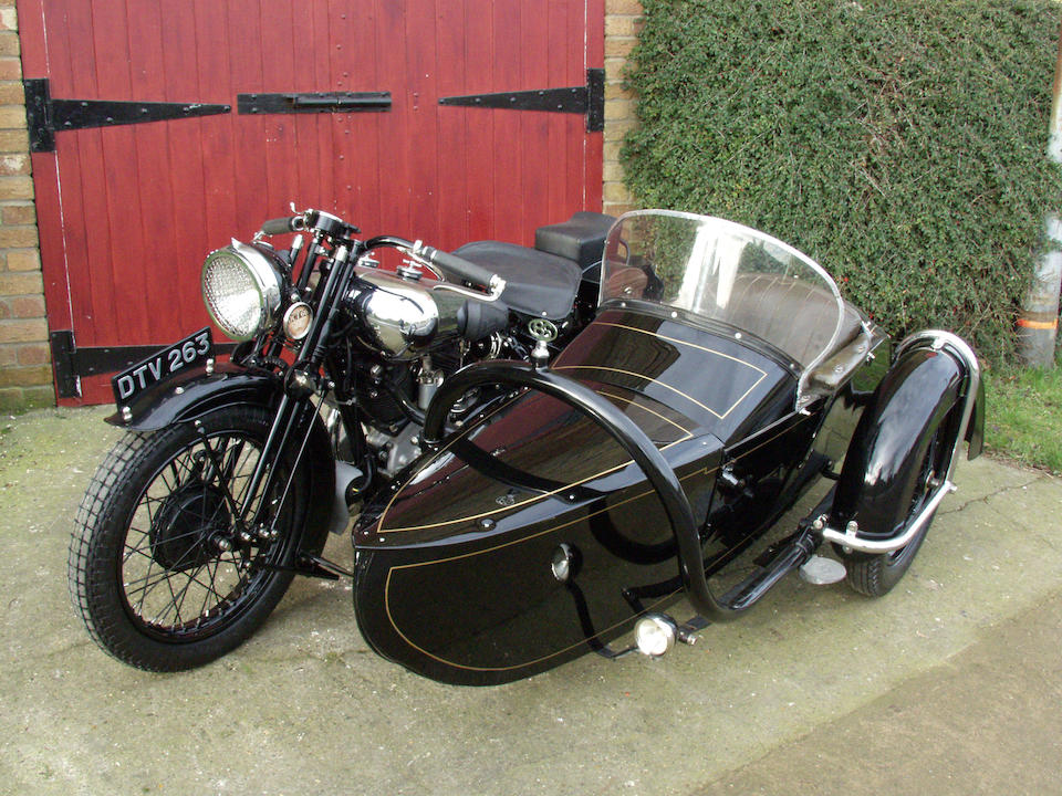 Bonhams : 1937 Brough Superior 990cc SS80 with ‘Petrol Tube’ Sidecar ...