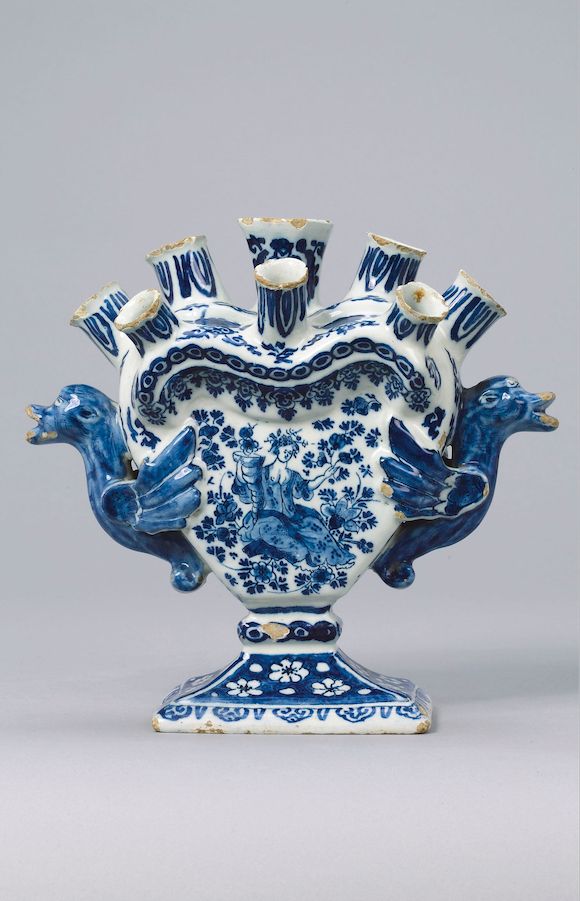 Bonhams : A Dutch Delft Multiple Tulip Vase early eighteenth century