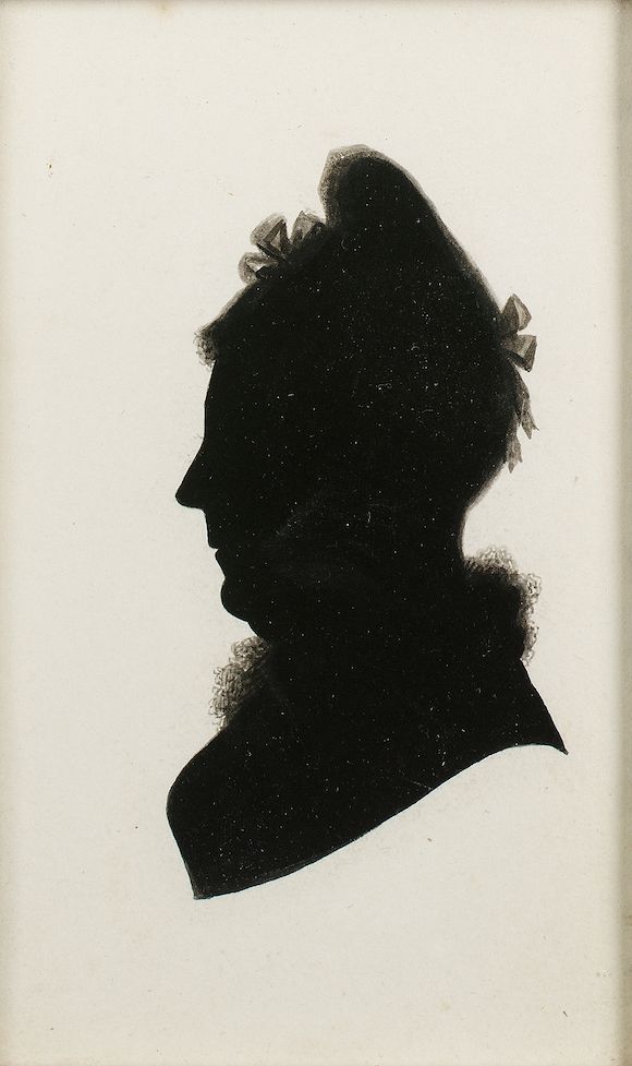 Bonhams : Mrs Frances Barnard, A pair of silhouettes of Captain and Mrs ...