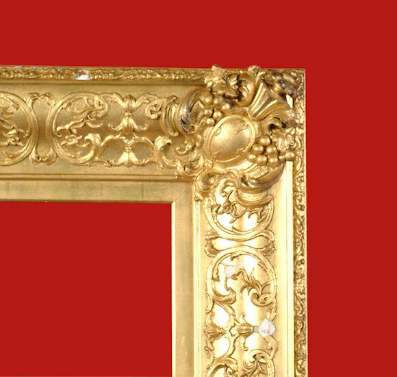 Bonhams : A pair of English 19th Century gilded composition frames,