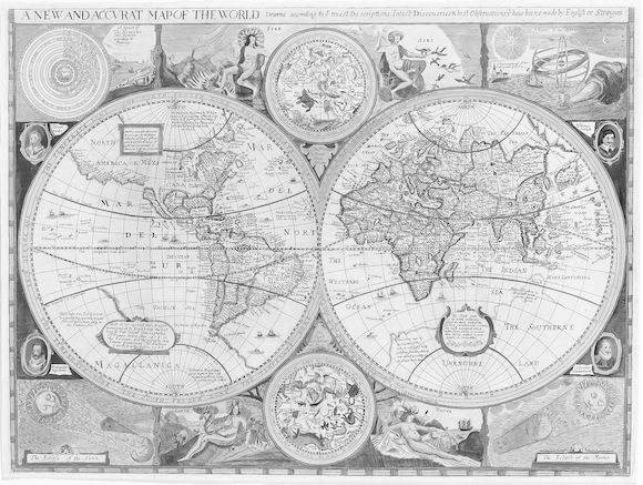 Bonhams : WORLD WALTON (ROBERT) A New and Accurat Map of The World ...