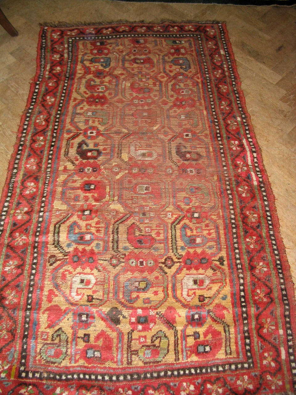 An Afshar rug South West Persia, 161cm x 120cm together with another two rugs (3)