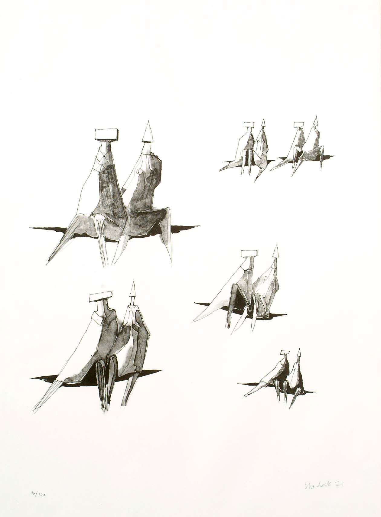 Two Sitting Figures