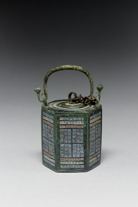 Bonhams : A Roman enamelled bronze pyxis with lid, ex German collection ...