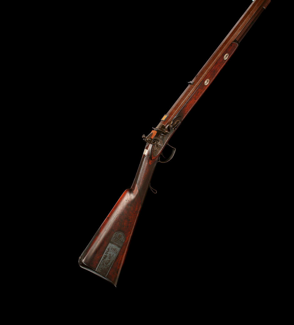 Bonhams : A Rare 26-Bore Flintlock Sporting Rifle Made For Presentation ...