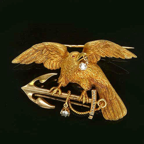 An eagle brooch