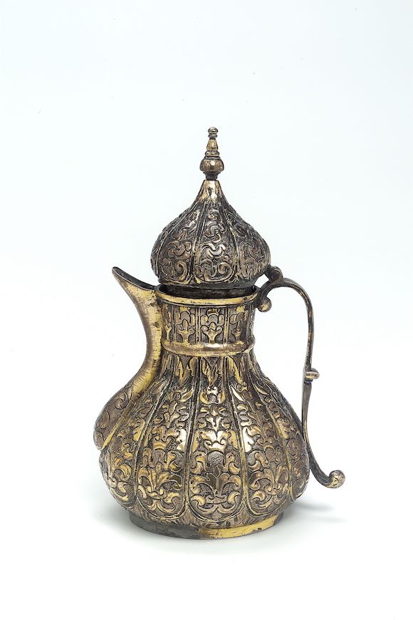 Bonhams An Ottoman Parcel Gilt Silver Coffee Pot Turkey 18th Century