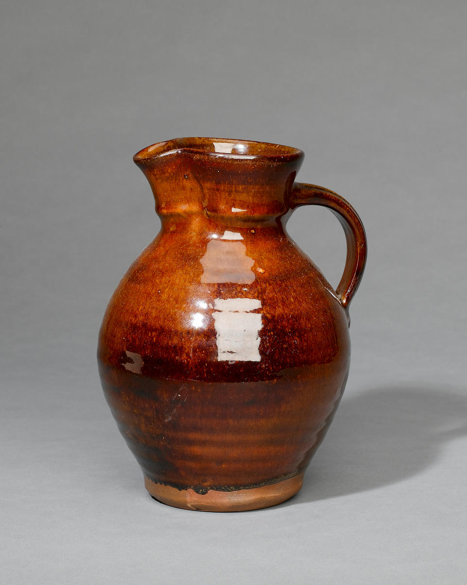 Bonhams : Bernard Leach (attr.) An Early Slipware Pitcher, 1930's 